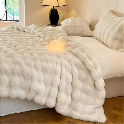 Plüschige Premium-Fleecedecke