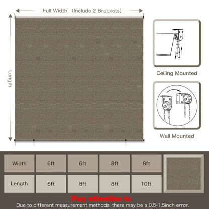 Big Exterior Sunscreen Roller Window Blinds Shades
