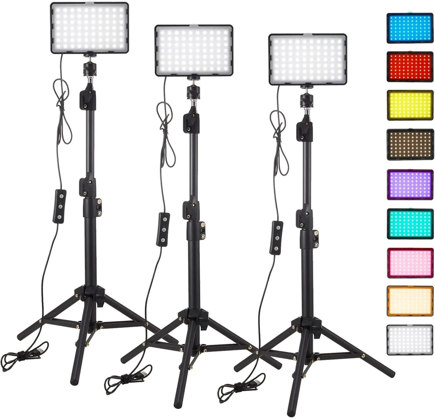 Portable 3pc LED Studio Lighting Kit - Halri