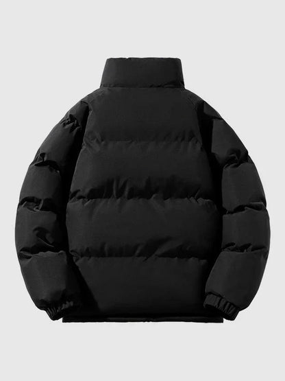 Stylish Zip Up Long Sleeve Casual Coat