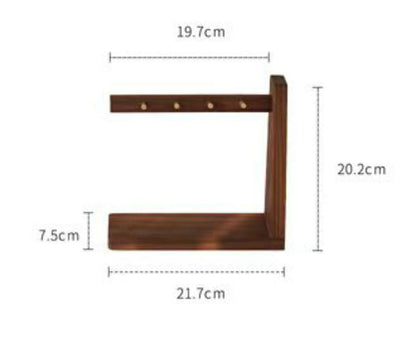 Schlüsselhalter aus Holz mit Haken und Ablagefach 