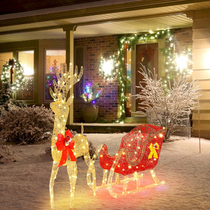 Giant Holiday Christmas Sleigh Outdoor Decor