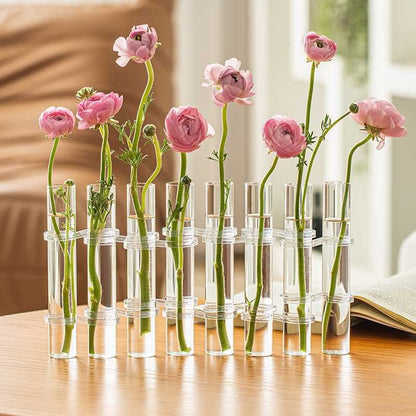 Verstellbare florale Glasvase mit Scharnieren