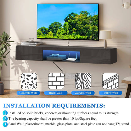 Wall Mount Slim TV Shelf
