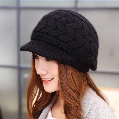 Warm Rabbit Beanie Knit Hats - Halri