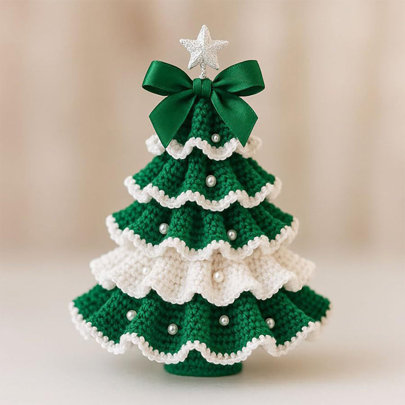 Wunderschöne gehäkelte Mini-Weihnachtsbäume 