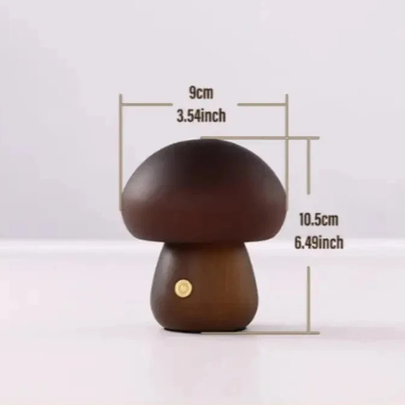 Pilz-Tischlampe mit sanftem Licht