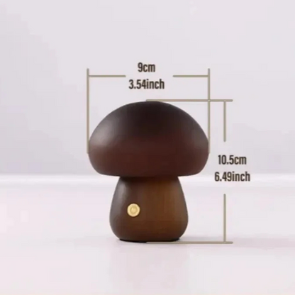 Pilz-Tischlampe mit sanftem Licht