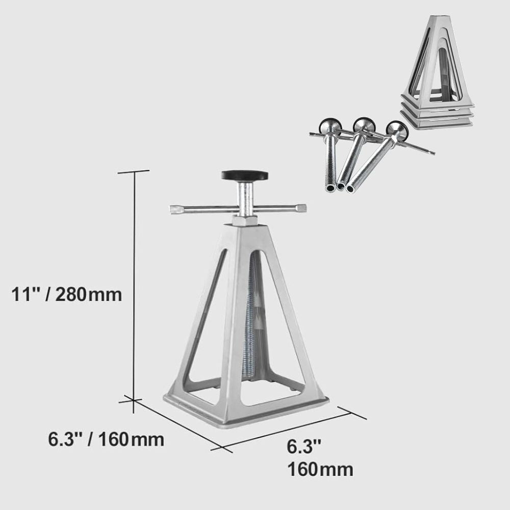 Heavy Duty RV Leveling Jack Set 4pc - Adjustable Steel Stabilizers