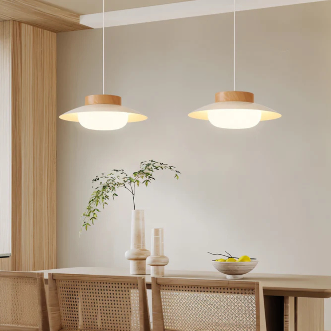 Modern Cream Hanging Dining Lamp - Halri