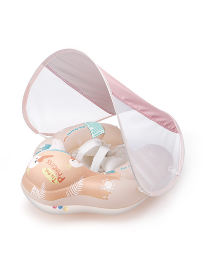 Baby-Pool-Schwimmhilfe mit Sonnenschutz - Aufblasbarer Schwimmhelfer