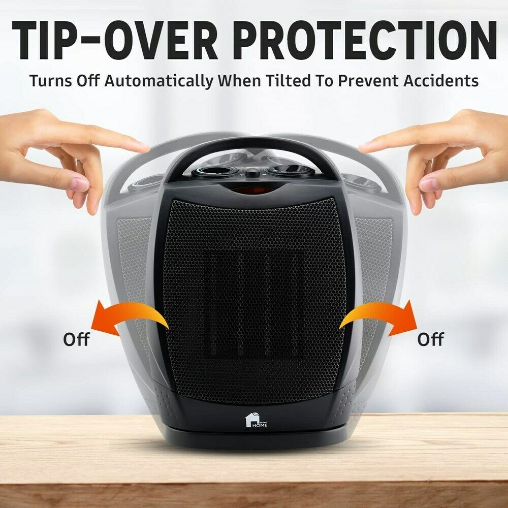 Compact Quiet Heating Fan with Thermostat