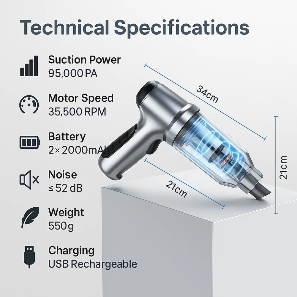 Portable Auto Vacuum Cleaner