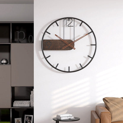 Stylish Wooden Wall Clock - Quiet Modern Home Decor