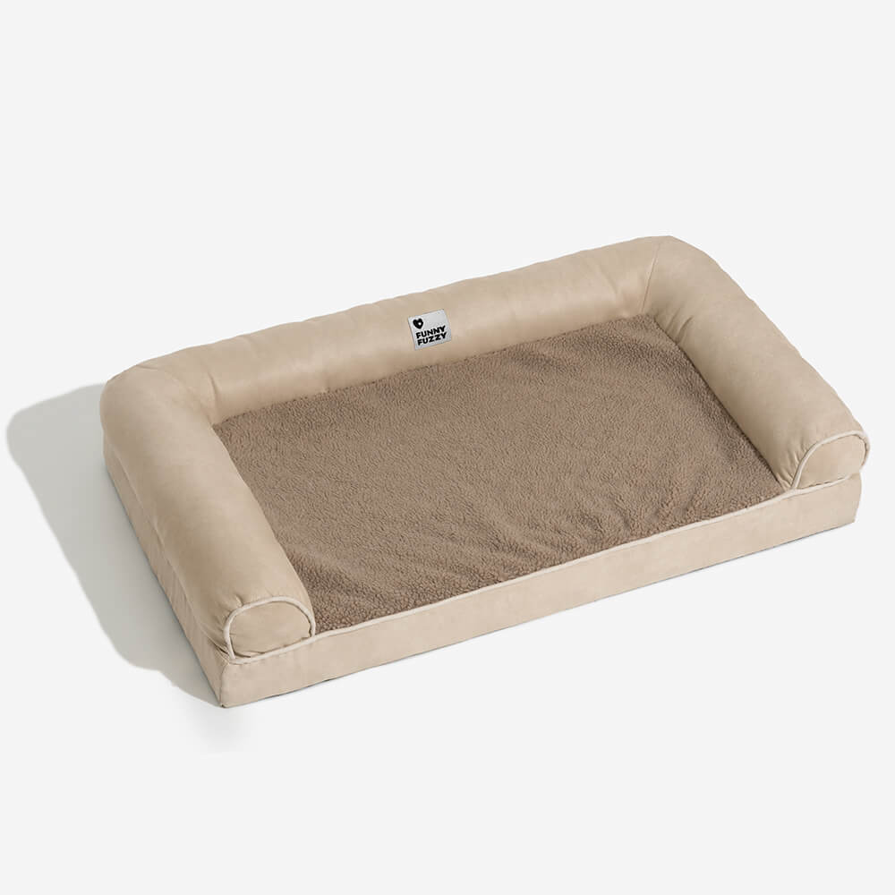 Plush Orthopedic Faux Suede Pet Bed
