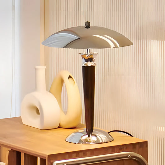 Vintage Navy Mushroom Desk Lamp with Dimmer - Halri