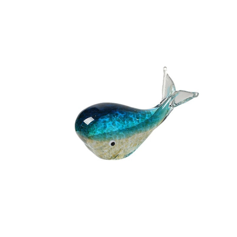 Wunderschöne, leuchtende Wal-Glasfigur