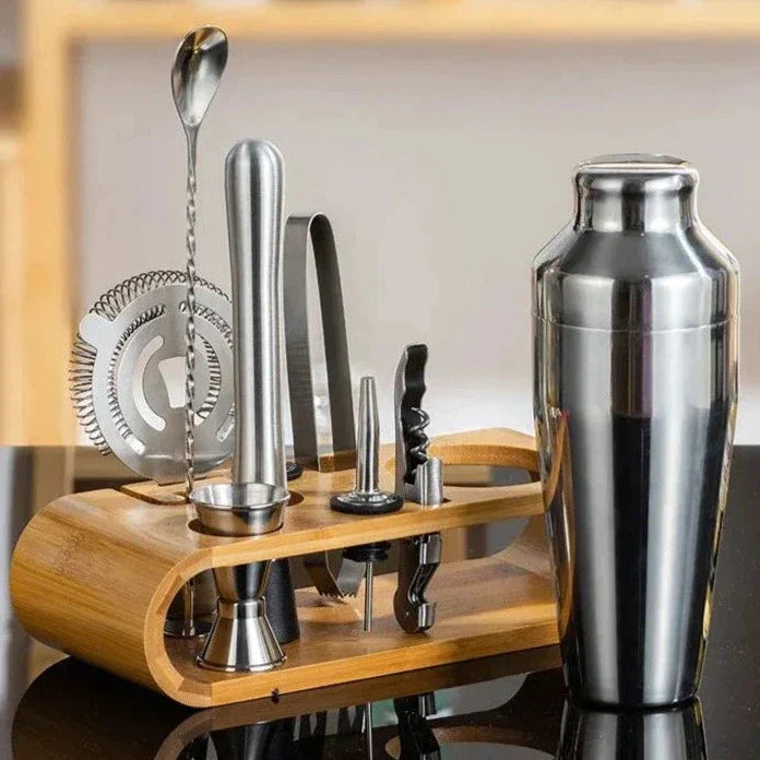 Premium Metal 10-Piece Cocktail Bar Set