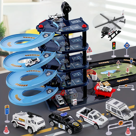 Action Fire Station Playset with Toys and Vehicles - Halri