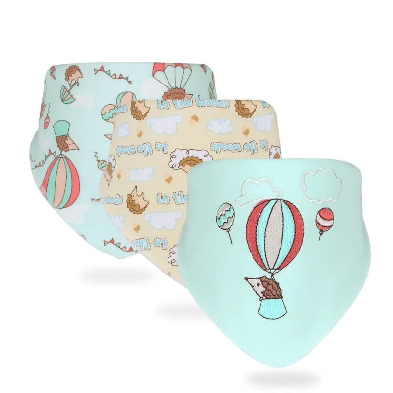Niedliches Baby-Lätzchen- und Schal-Set – Sanfte Lätzchen mit lustigen Motiven