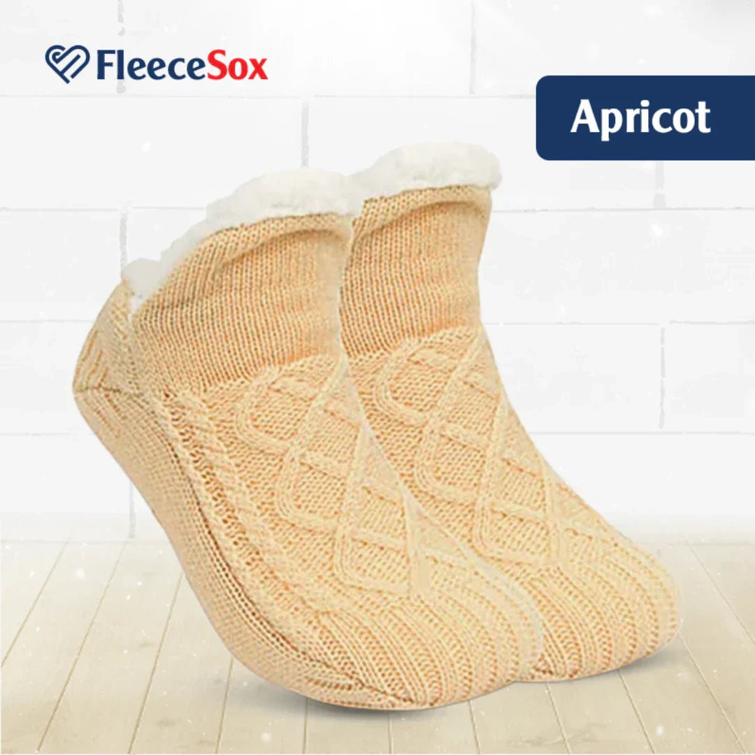 Warme, kuschelige Socken mit rutschfestem Griff