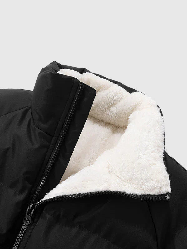 Stylish Zip Up Long Sleeve Casual Coat