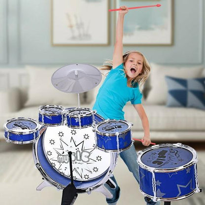 Complete Junior Drum Set with Cymbal and Stool