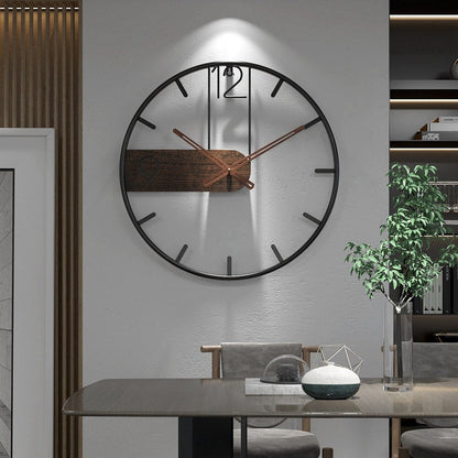 Stylish Wooden Wall Clock - Quiet Modern Home Decor - Halri