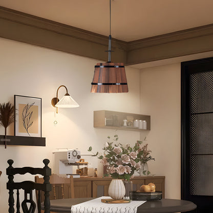 Rustic Wooden Hanging Bar Light - Halri