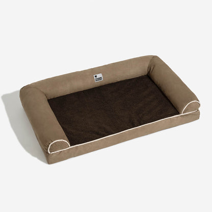 Plush Orthopedic Faux Suede Pet Bed