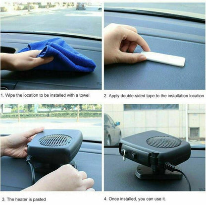 Compact Car Windshield Defroster and Heater