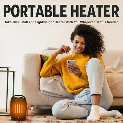 Compact Quiet Heating Fan with Thermostat