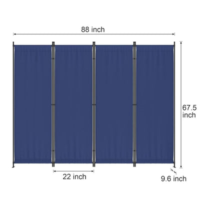 Portable 4-Panel Room Divider Screen for Home Office