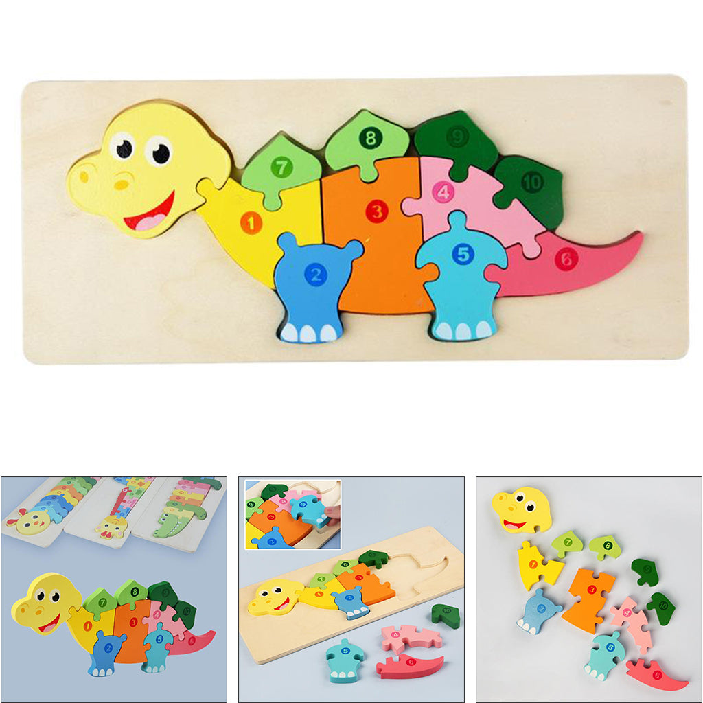 Lustiges Lernpuzzle aus Holz für Kinder