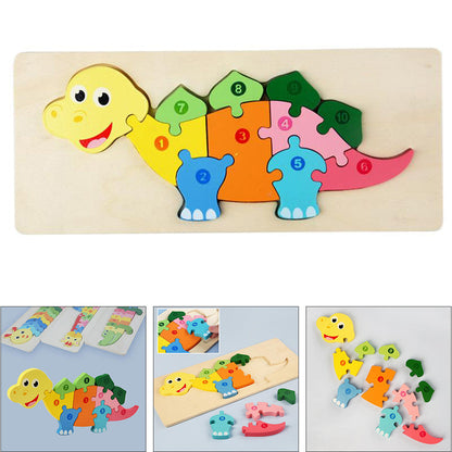 Lustiges Lernpuzzle aus Holz für Kinder