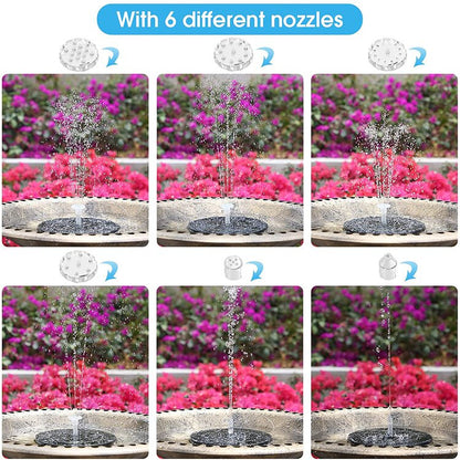 Solar Powered Fountain Pump with LED Light Show