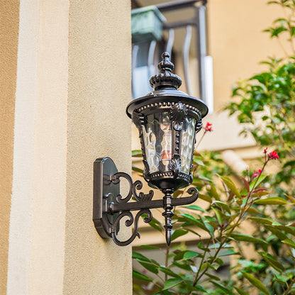 Rustic Garden Glass Outside Wall Lamp