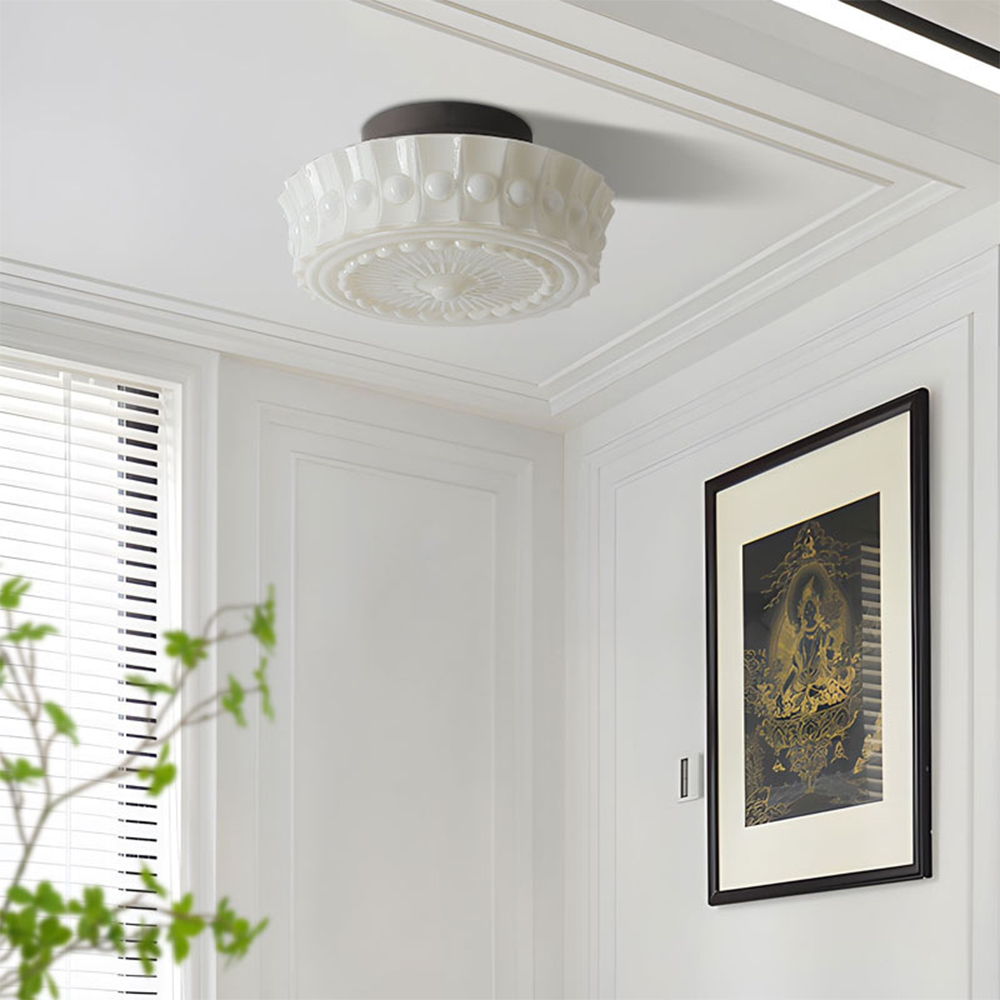 Classic Antique Glass Dome Lamp