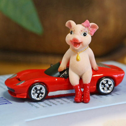 Niedliche Schweinefigur als Dekoration