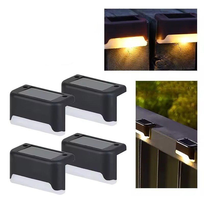 4 Pack Bright Solar Powered Deck Lights - Outdoor Waterproof - Halri