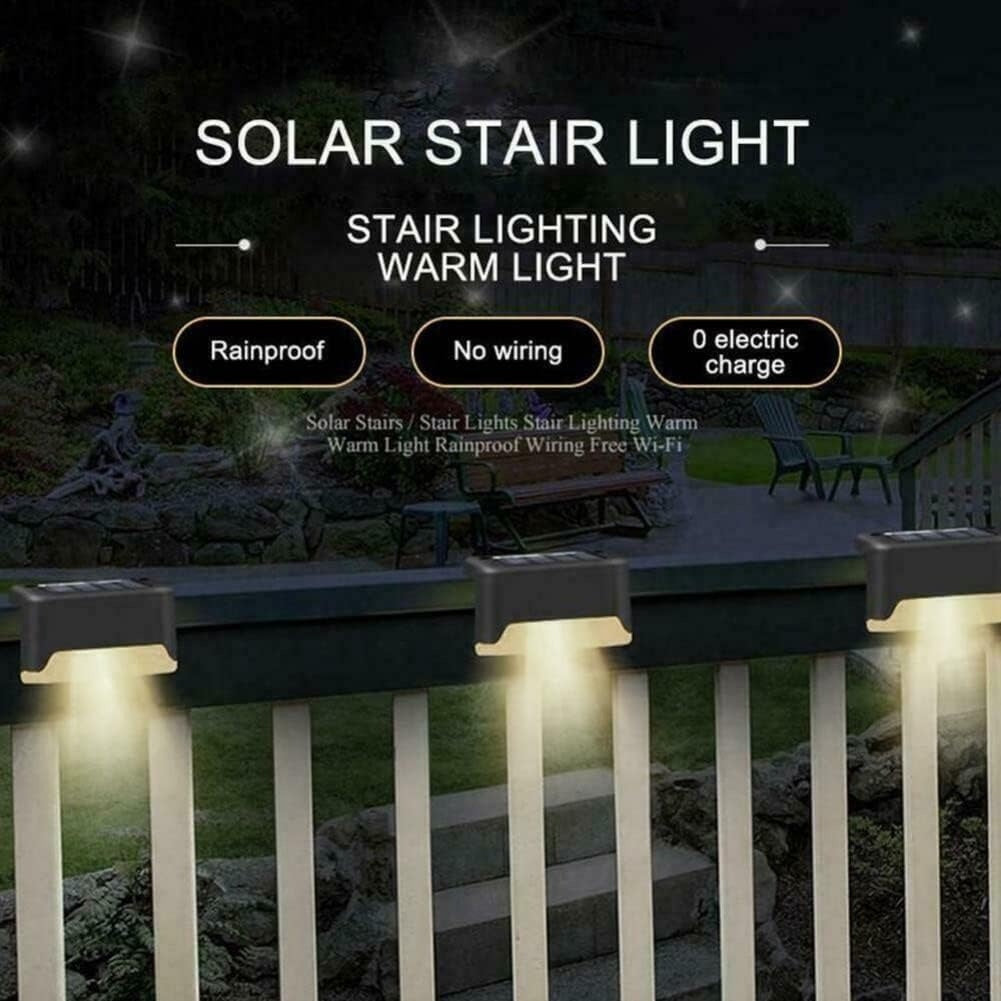 4 Pack Premium Solar Deck Lights – Outdoor, Wireless Installation, Waterproof (IP44), Durable ABS Material