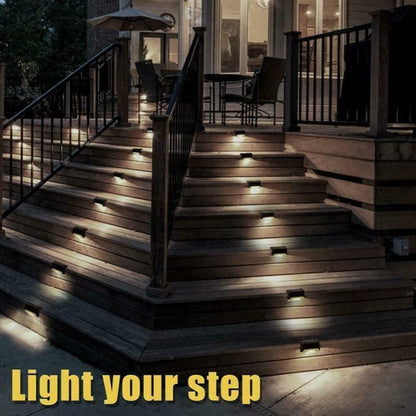 4 Pack Premium Solar Deck Lights – Outdoor, Wireless Installation, Waterproof (IP44), Durable ABS Material