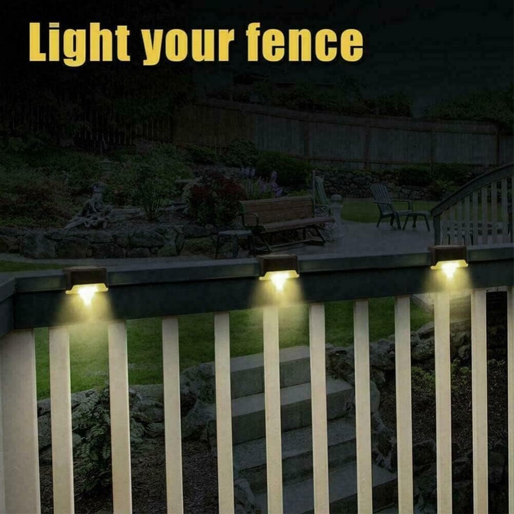 4 Pack Premium Solar Deck Lights – Outdoor, Wireless Installation, Waterproof (IP44), Durable ABS Material