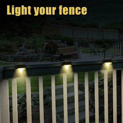 4 Pack Premium Solar Deck Lights – Outdoor, Wireless Installation, Waterproof (IP44), Durable ABS Material
