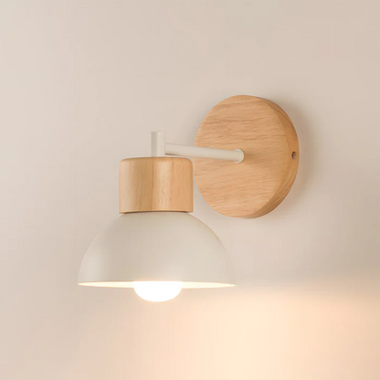 Rustic Wooden Wall Light Fixture - Halri