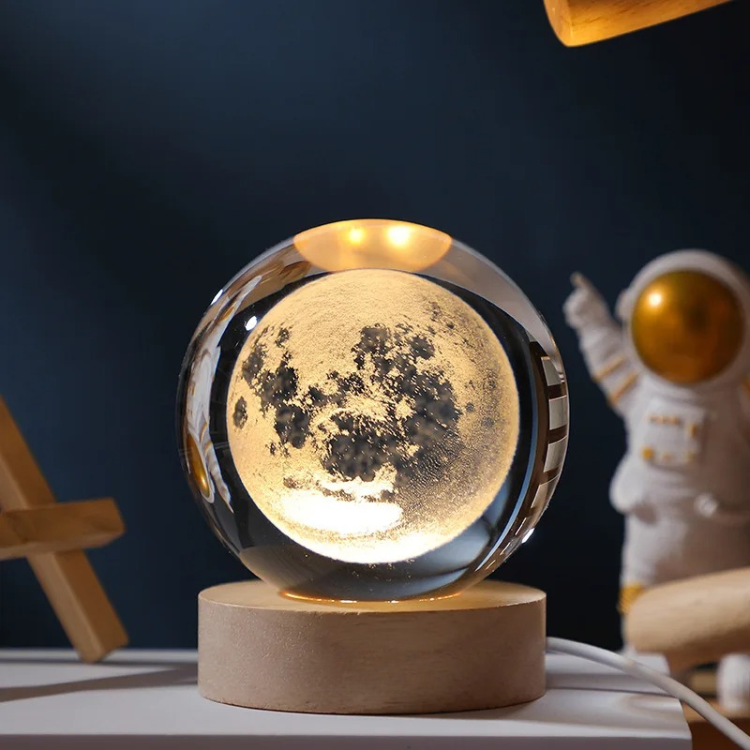 Leuchtendes Galaxie-3D-Kristall-Nachtlicht