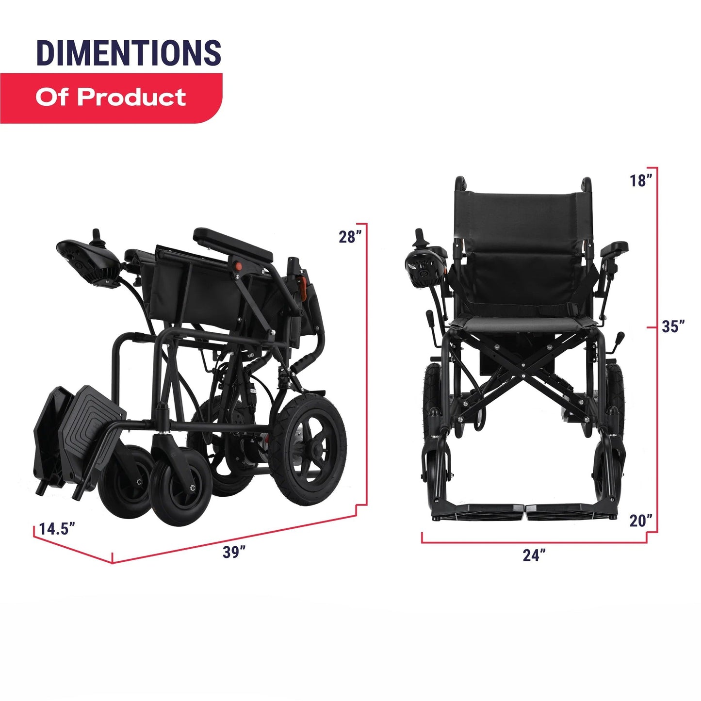 Portable Power Wheelchair For Elderly