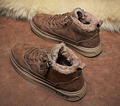 Warm Mens Winter Boots Cotton Wool