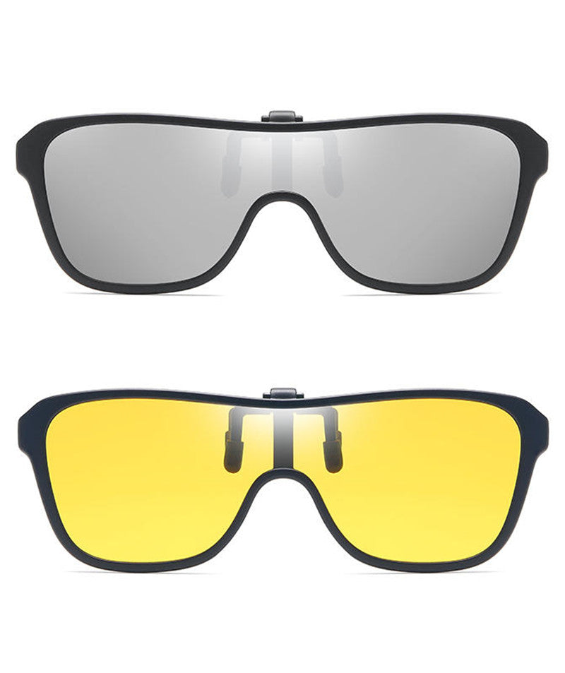 Aufsteckbare Lesebrille mit Sehstärke für Tag und Nacht