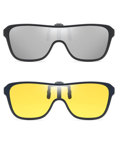 Aufsteckbare Lesebrille mit Sehstärke für Tag und Nacht